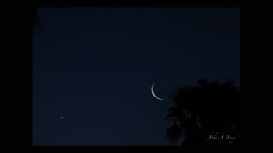 Crescent Moon-Venus-Mercury